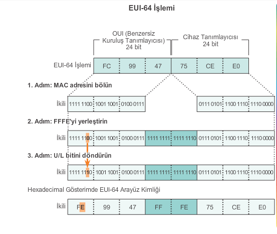 Eui 64 Examples EUI-64 İşlemi